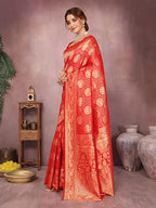 Varanga Women Banarasi Saree With Blouse Piece