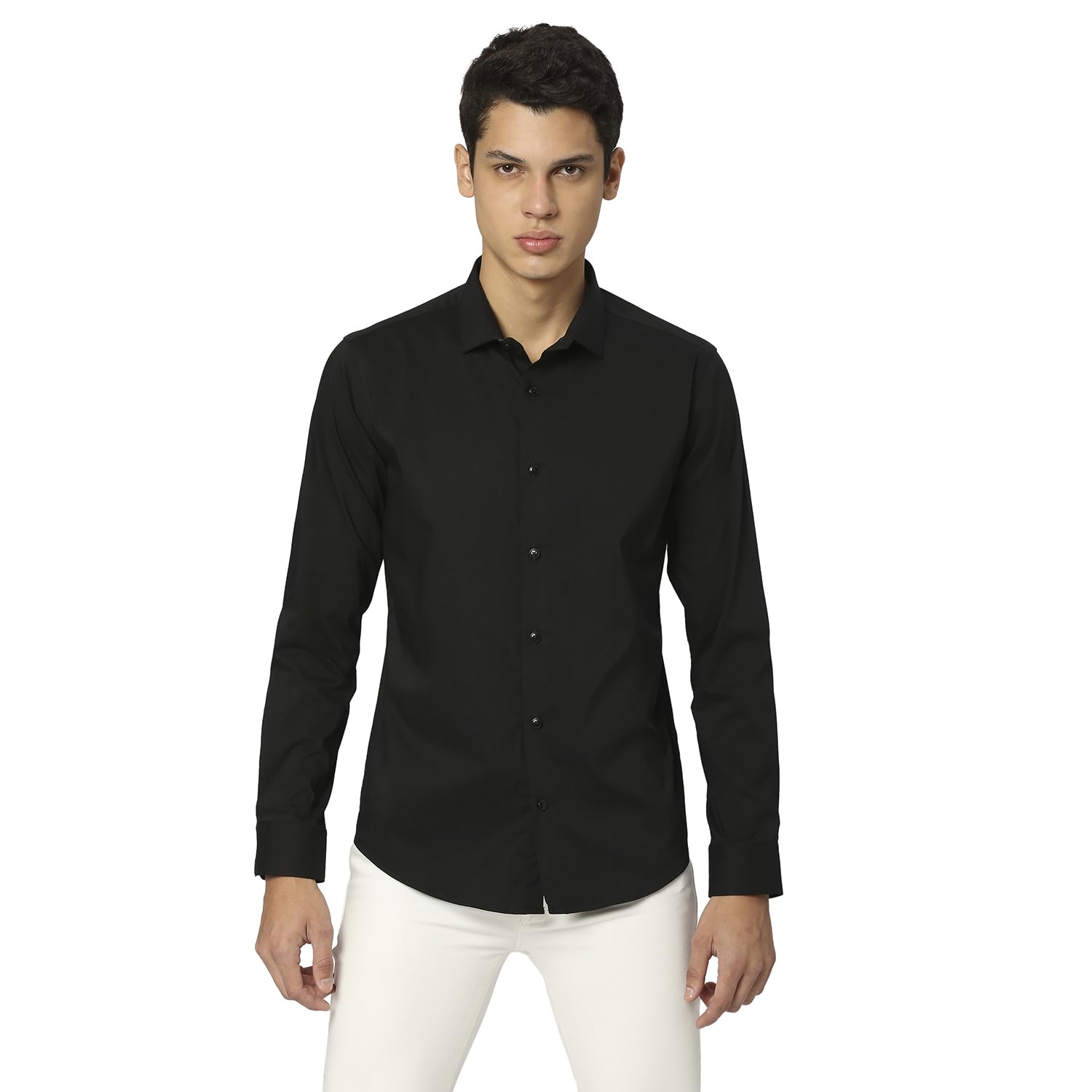 Pepe Jeans Zorn Ls Cotton Stretch Shirt, Black, Xxl