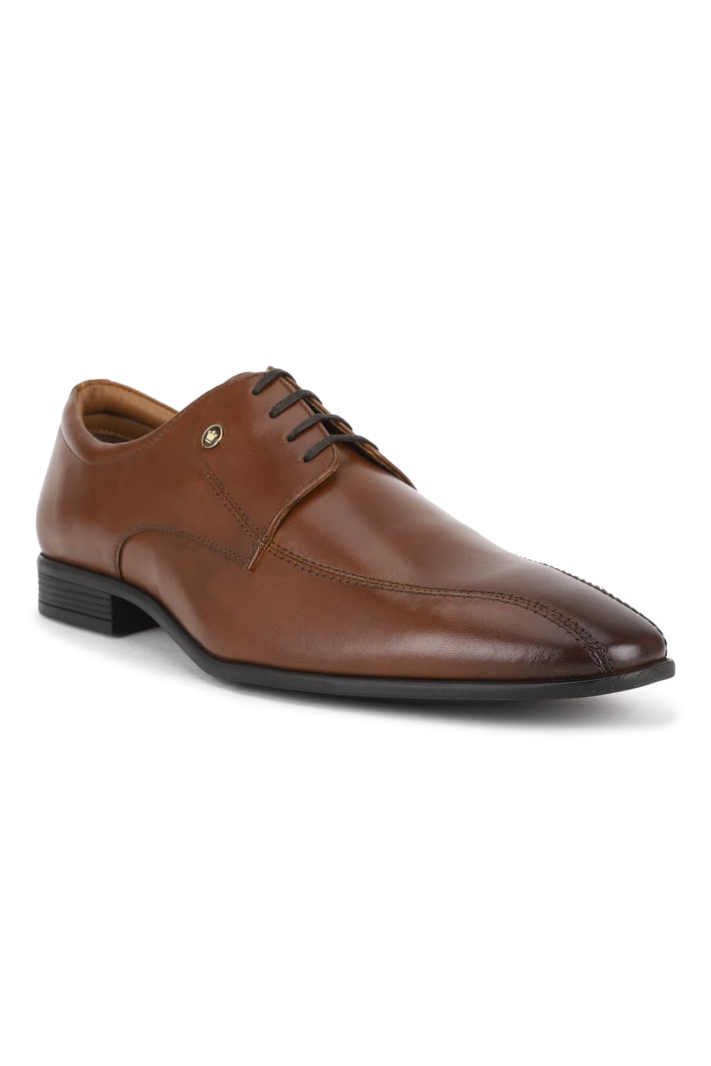 Louis Philippe Men Brown Formal Leather Derby Shoes Euro- 41