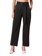 Womens Wide Leg Pants | Solid Green Stretchable Polyester Trousers | Stylish Korean Clothing | Flared, Straight Fit, Baggy, and