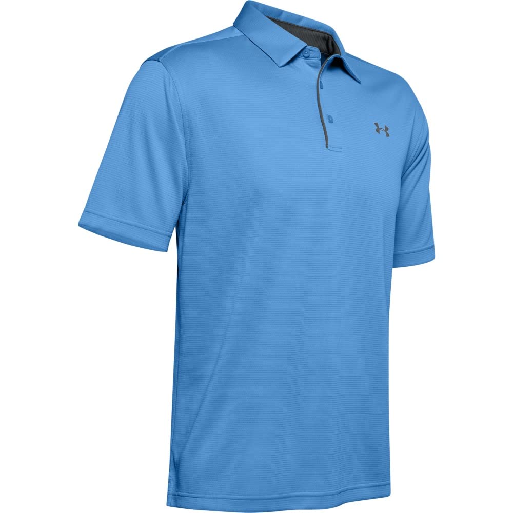 Under Armour Men's Tech Golf Polo, Carolina Blue (475)/Pitch Gray, 4X-Large Tall