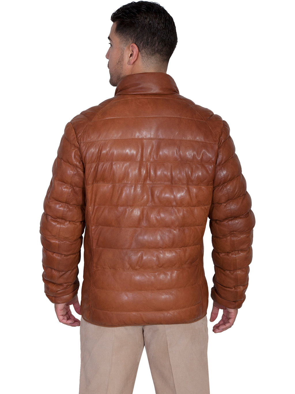 RIBBED LEATHER JACKET