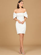 Off Shoulder Bridal Short with Bow