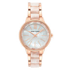 Anne Klein Women's Resin Bracelet Watch, Quartz/Rose Gold (AK/1412RGWT)