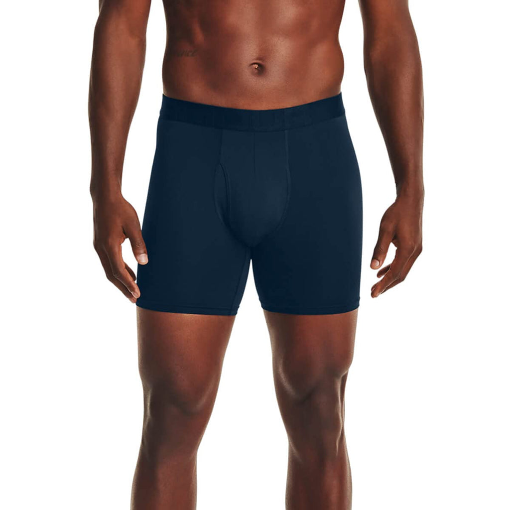 Under Armour mens Tech Mesh 6-inch Boxerjock 2-Pack , Academy Blue (408)/Mod Gray , XX-Large