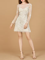 Lara 51218 - Bell Sleeve, A-line , Bridal Dress