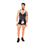 Roma Costume Men's 4pc Butler Beefcake Costume, Black/White, Small