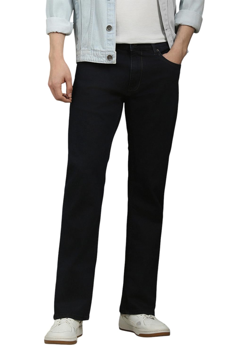 Louis Philippe Men Black Light Slim Fit Jeans