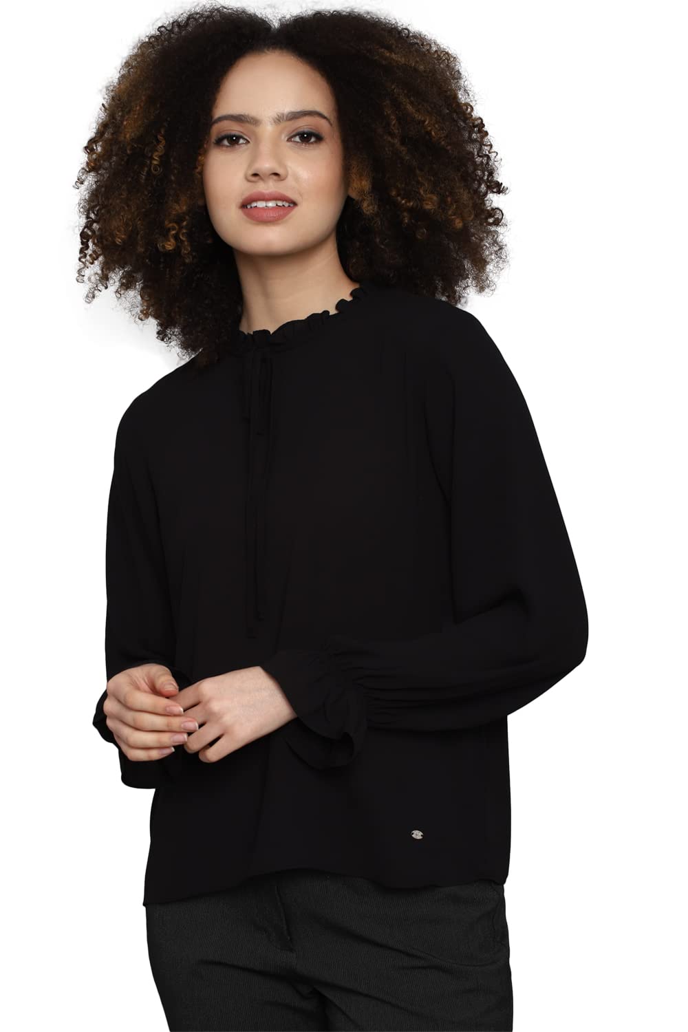 Allen Solly Women Casual Cotton Full Sleeve Stretch Button-Down Shirt
