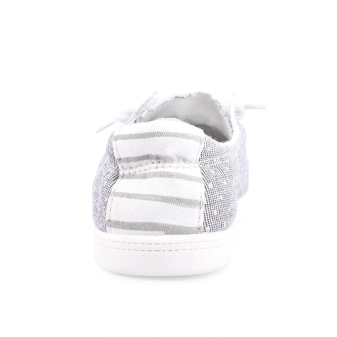 Women's Slip On Canvas Sneaker Low Top Casual Walking Shoes Classic Comfort Flat Fashion Sneakers (Grey Dot 09)