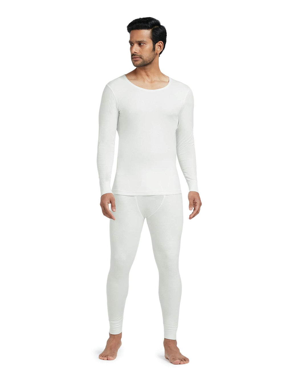 XYXX Mens Thermal Set | Antibacterial, Skin Friendly with Superior Heat Retention | Slim Fit Solid Alpine IntelliHeat Thermal S