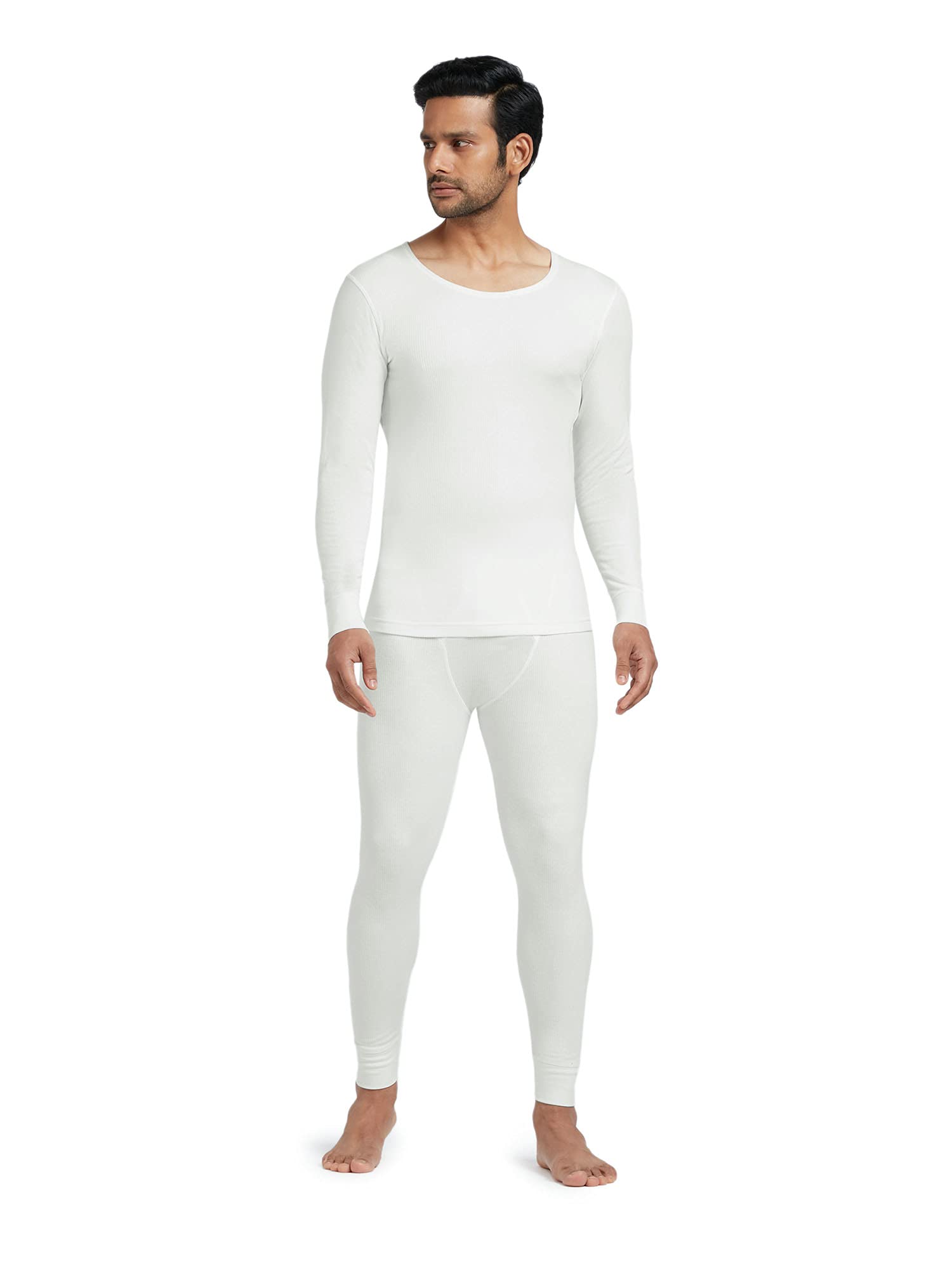 XYXX Mens Thermal Set | Antibacterial, Skin Friendly with Superior Heat Retention | Slim Fit Solid Alpine IntelliHeat Thermal S