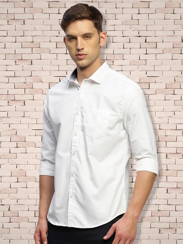 Tee Projekt Cotton Spread Collar Long Sleeve Shirt for Men Formal Shirt Casual Men Shirt