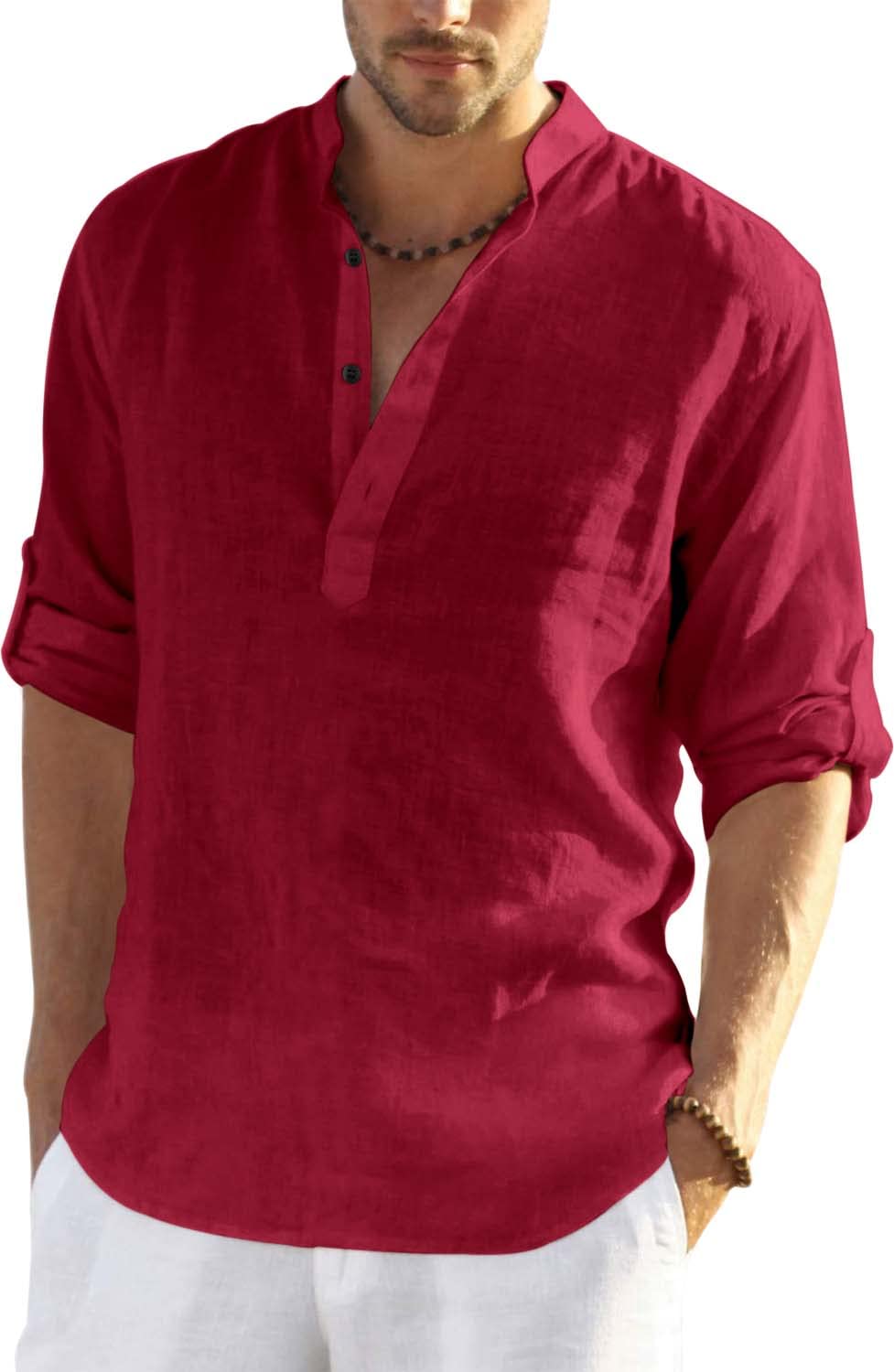 Zartha MenS Regular Fit Solid Pattern Cotton Polyester Blend Kurta With Spread Collar Long Sleeve And Standard Length | Shirt F