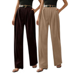 Greciilooks High Waist Cotton Trousers For Women  Flared Parachute Pants With Side Pockets | Casual Travel Cargo Pants (Availabl