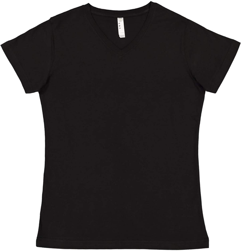 Ladies V-Neck Fine Jersey T-Shirt - BLAcK - S(D0102HI3U1g)