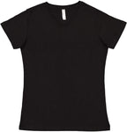 Ladies V-Neck Fine Jersey T-Shirt - BLAcK - S(D0102HI3U1g)