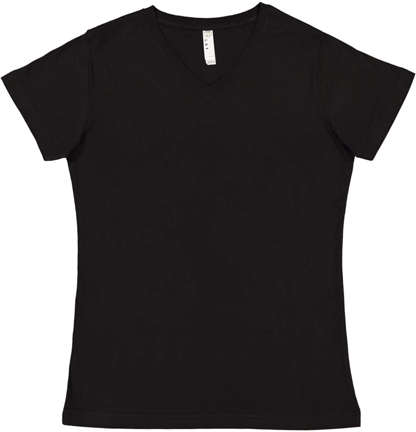 Ladies V-Neck Fine Jersey T-Shirt - BLAcK - S(D0102HI3U1g)