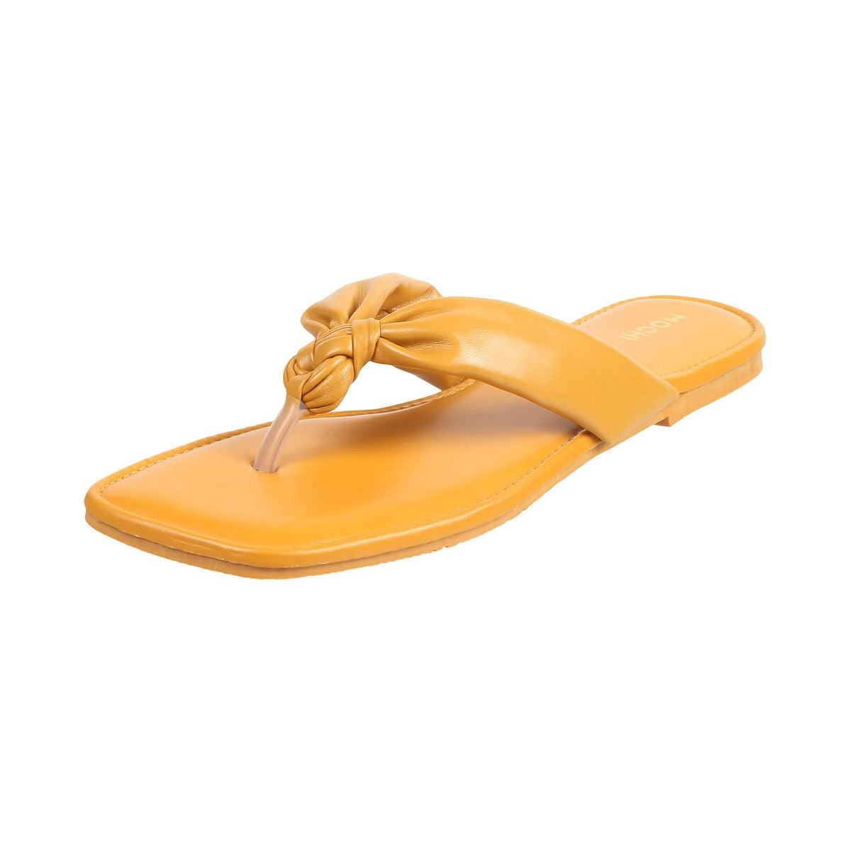 Mochi Womens Synthetic Yellow Slippers (Size (7 UK (40 EU)) 7-40