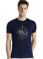 Adro Die With Memories Not With Dreams Mens Printed T-Shirt (L, Navy Blue)