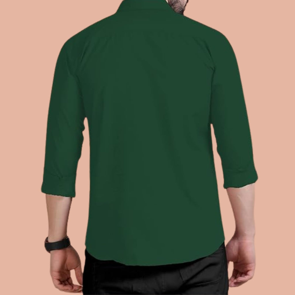 Rebelify Double Pocket MenS Casual Shirt - Regular Fit, Solid Spread Collar, Versatile Everyday Wear, Comfortable And Stylish De