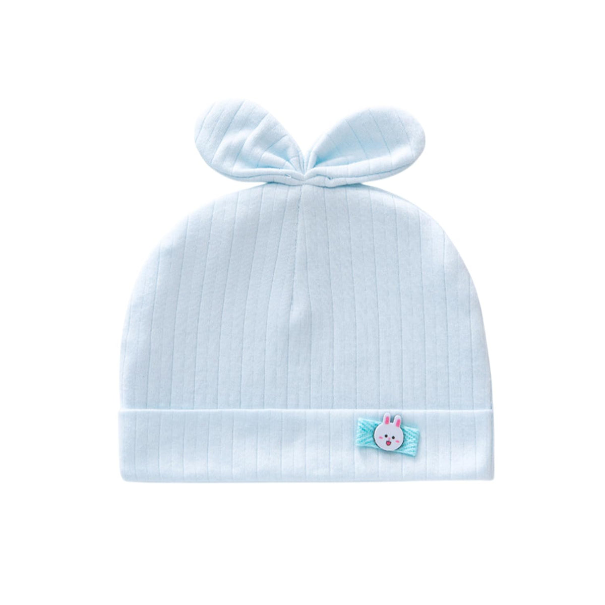 Syga Newborn Baby Fetal Cap, Pure Cotton Hat With Cute Bunny Design For 312 Months (In, Age, 0 Months, 6 Months, Blue) 0-12