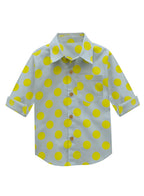 A.T.U.N. (ALL THINGS UBER NICE) Boys Printed Full Sleeve Collar Neck Casual Shirt Blue-Yellow