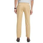 Turtle Men Cotton Stretch Ultra Slim Fit Beige Casual Trouser