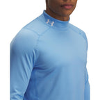 Under Armour Men's ColdGear Fitted Mock, Carolina Blue/White, 3XL
