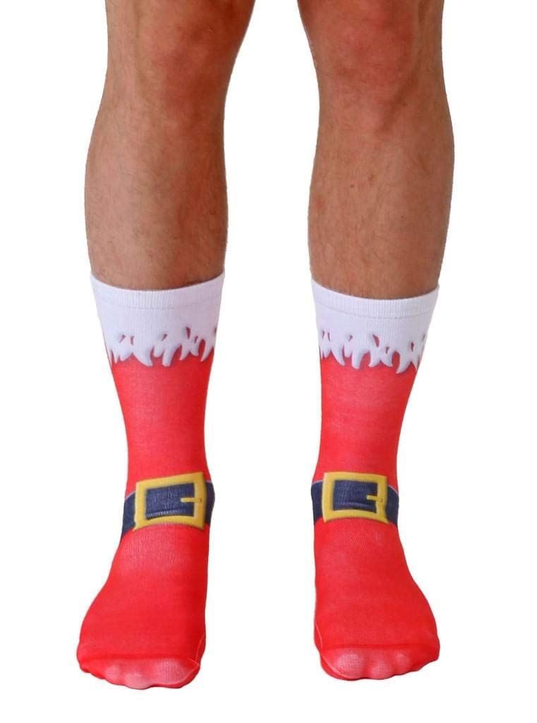 Living Royal Unisex Crew Socks, Colorful 3D Print, Durable Novelty Design, One Size Fits Most, Made in the USA, Santa Boots