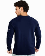 Eyebogler MenS Round Neck Solid Regular Fit Full Sleeve T-Shirt Navy Blue