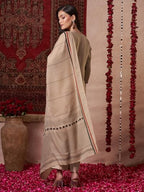 ANNI DESIGNER Womens Rayon Viscose Solid Straight Kurta with Pant & Dupatta (Raja Saab Beige-VKS14_XL_Beige_X-Large)