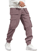 Noble Monk MenS Cargo Pant | Drawstring | Solid Cargo | Multi Pockets Trackpant