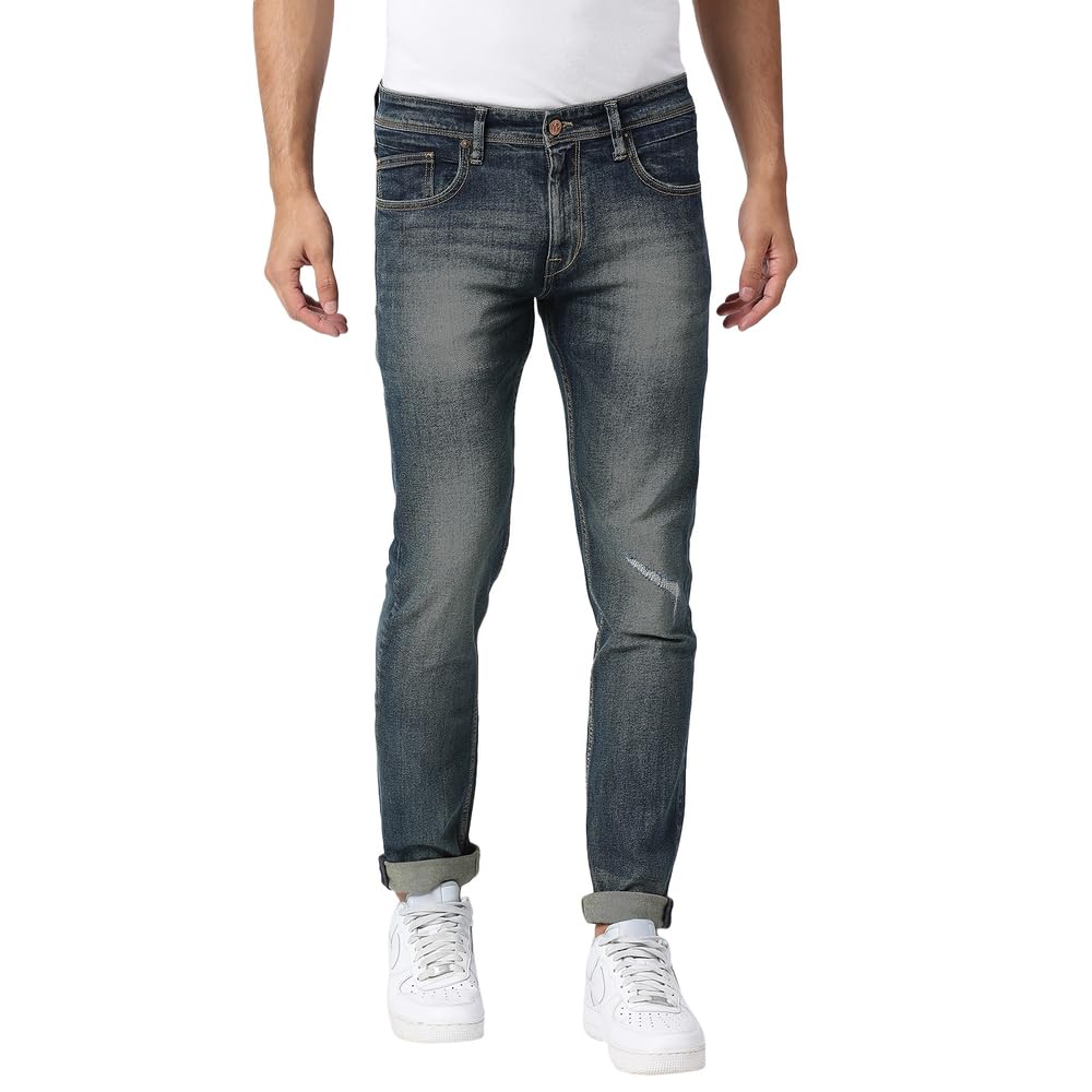 Pepe Jeans Mens Dustin Holborne Regular Fit Mid Waist Straight Leg Jeans, Med Tint,34