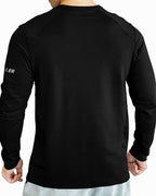 Noble Monk MenS Active Wear Regular Fit Round Neck T Shirt |Full Sleeves |Solid Pattern | Dry Fit T-Shirt For Men Black