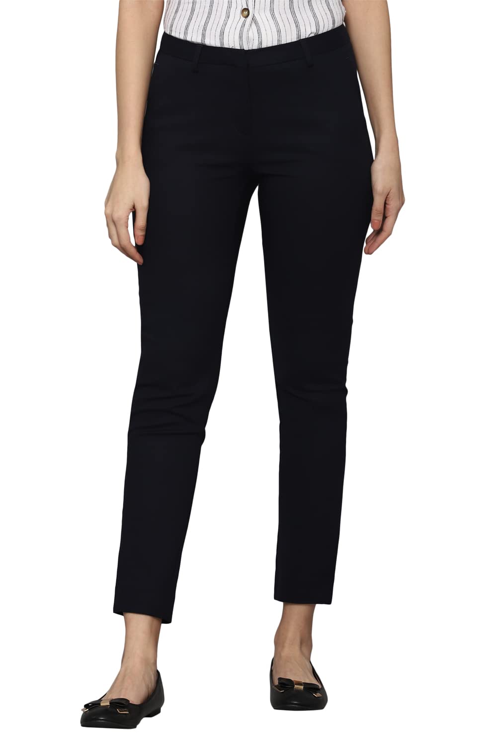 Allen Solly Women Regular Fit Solid Casual Pants