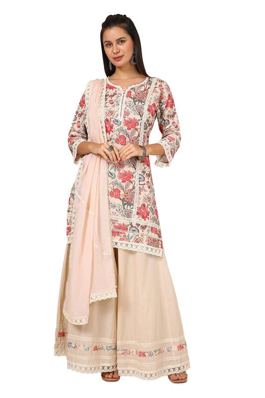 Soch Women Linen Floral Print Suit Set