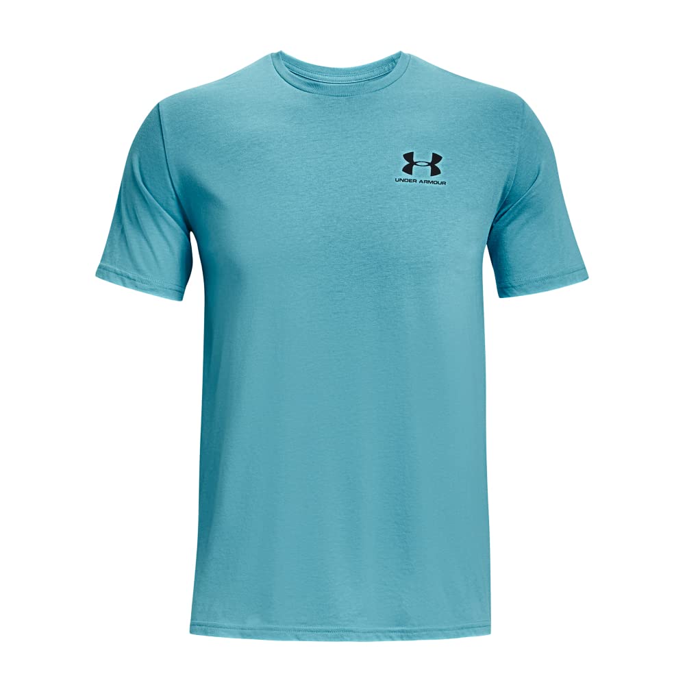 Under Armour Men's Sportstyle Left Chest Short-Sleeve T-Shirt, (433) Glacier Blue/Black/Black, X-Large