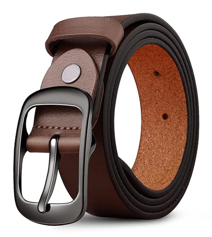 Sunshopping MenS Formal & Causal Artificial Leather Brown Belt (Bob182) (36, Brown) 36