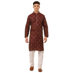 Jompers Mens Thread Work Kurta Pyjama Set