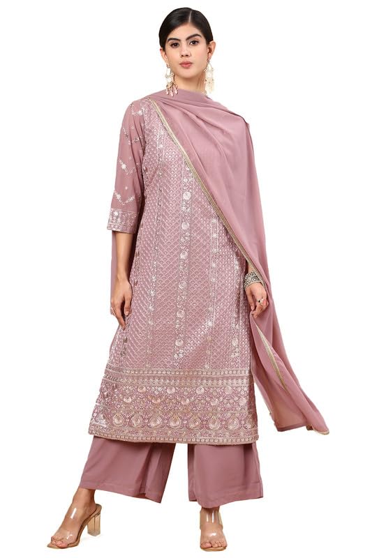 Soch Women Floral Embroidered Georgette Suit Set