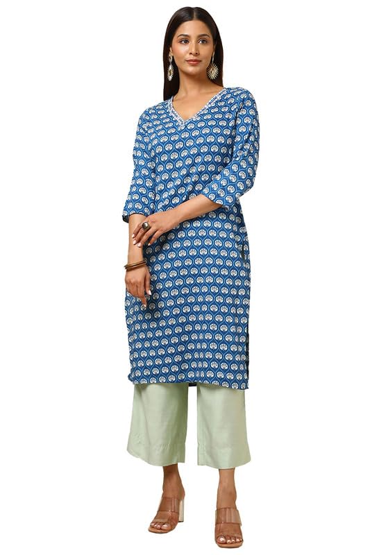 Soch Women Rayon Ethnic Motifs Kurta with Thread Work