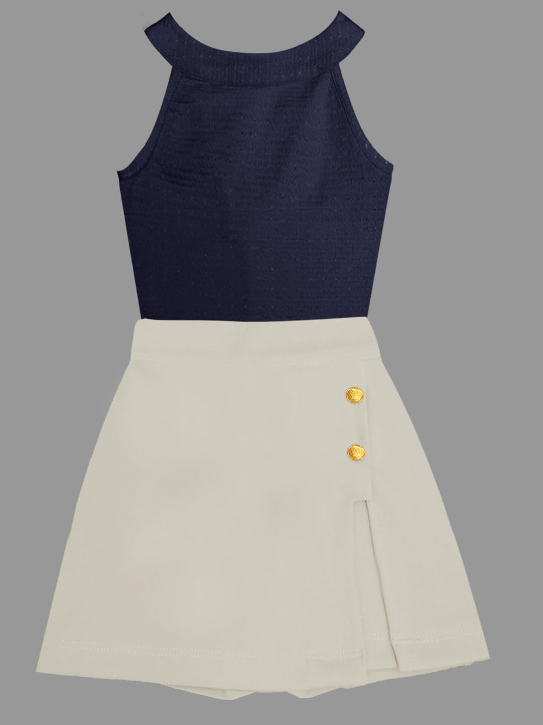 A.T.U.N. (ALL THINGS UBER NICE) Girls Stylish Two Piece Outfit Set with Sleeveless Tank Top and Skort | Casual Summer Clothing