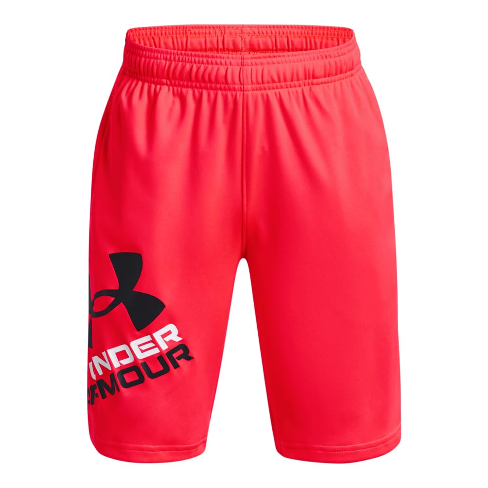 Under Armour Boys Prototype 2.0 Logo Shorts, (629) Beta / / White, Large