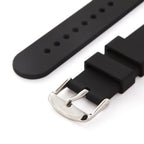 Archer Watch Straps - Silicone Quick Release Soft Rubber Replacement Watch Bands (Black, 24mm)
