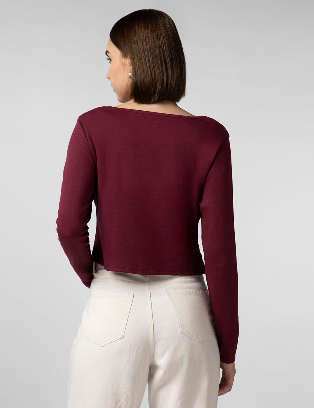 FYLTR Womens Casual Scoop Neck Henley T-Shirt - Full Sleeves | Fitted Length