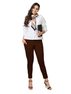 Lyra Cotton Strech Pencil Pant For Women | Mid-Waist | Fashionwear