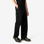 Dickies Men's Loose Fit Double Knee Work Pants, Black