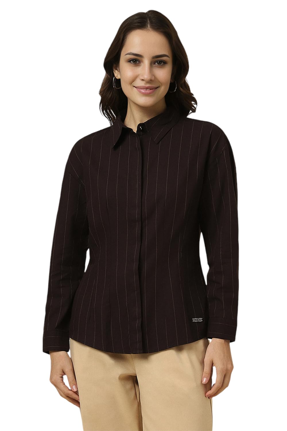 Allen Solly Women Regular Fit Striped Formal Full Sleeve Button-Down Shirt