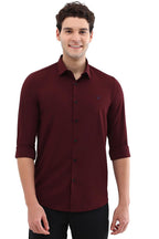 Allen Solly Men Slim Fit Solid Polyester Shirt